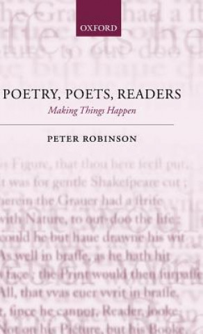 Kniha Poetry, Poets, Readers Peter Robinson