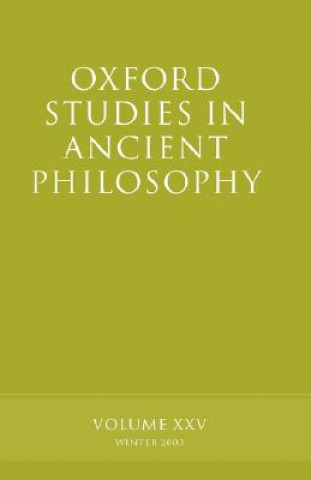 Książka Oxford Studies in Ancient Philosophy volume XXV David Sedley