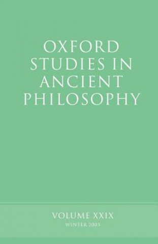 Książka Oxford Studies in Ancient Philosophy XXIX David Sedley