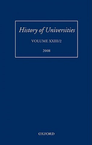 Kniha History of Universities Mordechai Feingold