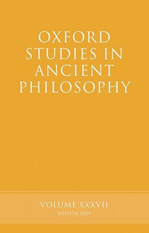 Livre Oxford Studies in Ancient Philosophy Volume 37 Brad Inwood