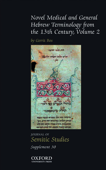 Kniha Novel Medical and General Hebrew Terminology from the 13th Century: Volume Two Gerrit Bos