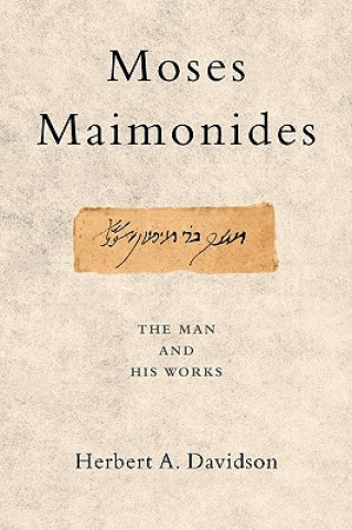Carte Moses Maimonides Herbert A. Davidson