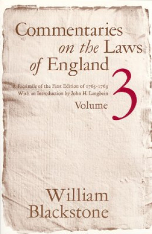 Kniha Commentaries on the Laws of England, Volume 3 William Blackstone