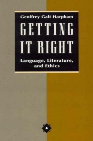 Libro Getting it Right Geoffrey Galt Harpham