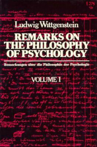 Kniha Remarks on the Philosophy of Psychology V 1 (Cloth) Wittgenstein