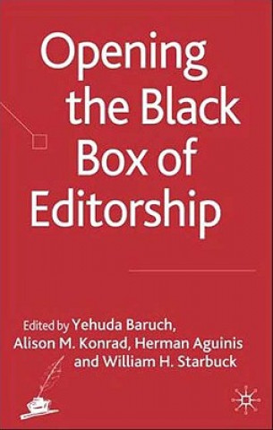 Könyv Opening the Black Box of Editorship Y. Baruch
