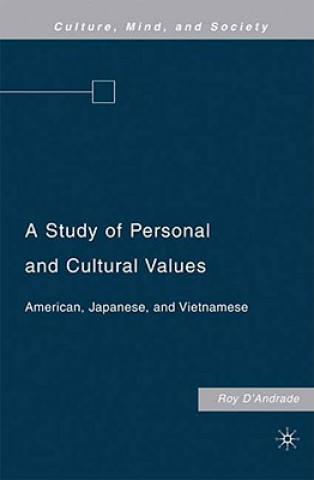 Knjiga Study of Personal and Cultural Values Roy G. D'Andrade