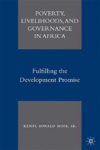Könyv Poverty, Livelihoods, and Governance in Africa Kempe Ronald Hope
