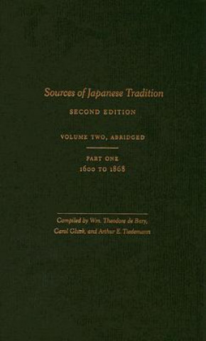 Kniha Sources of Japanese Tradition, Abridged Wm Theodore de Bary