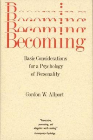 Kniha Becoming Gordon W. Allport