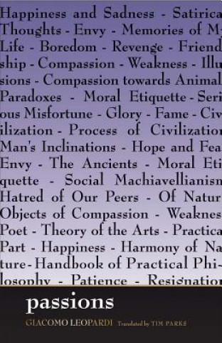 Książka Passions Giacomo Leopardi