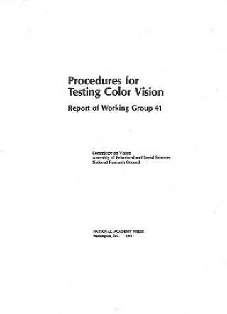 Kniha Procedures for Testing Color Vision Committee on Vision