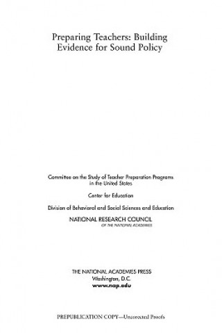 Book Preparing Teachers Committee on the Study of Teacher Preparation Programs in the United States