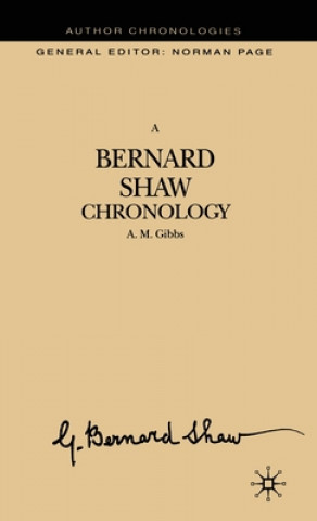 Könyv Bernard Shaw Chronology A.M. Gibbs