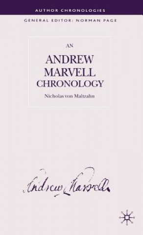 Könyv Andrew Marvell Chronology Nicholas von Maltzahn