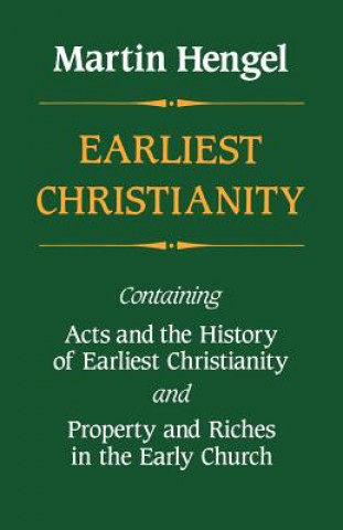 Könyv Earliest Christianity Martin Hengel