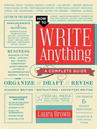 Kniha How to Write Anything Laura Brown