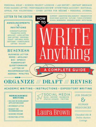 Knjiga How to Write Anything Laura Brown