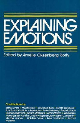 Knjiga Explaining Emotions Amelie Oksenberg Rorty