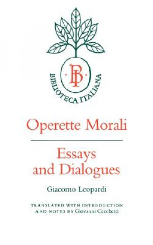 Kniha Operette Morali Giacomo Leopardi