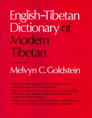 Carte English-Tibetan Dictionary of Modern Tibetan Melvyn C. Goldstein