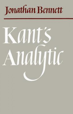 Book Kant's Analytic Jonathan Bennett