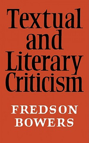Carte Textual and Literary Criticism Fredson Bowers