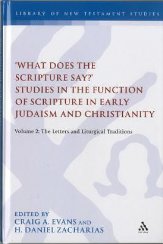Carte What Does the Scripture Say?' Studies in the Function of Scripture in Early Judaism and Christianity H Daniel Zacharias