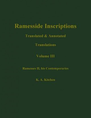 Buch Ramesside Translations - Translated  and Annotated  Translations V 3 - Ramesses II, His Contempories K. A. Kitchen