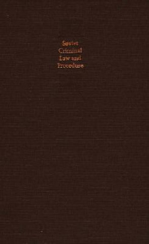 Kniha Soviet Criminal Law and Procedure Harold J. Berman
