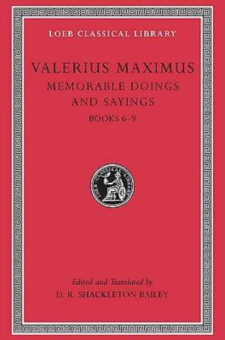 Könyv Memorable Doings and Sayings Valerius Maximus