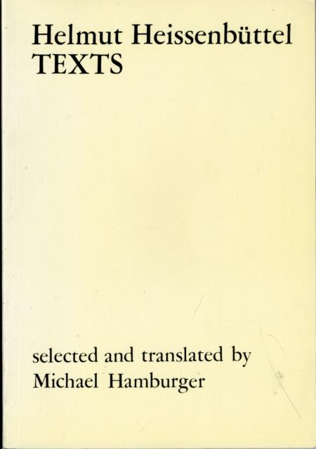 Book Texts Helmut Heissenbuttel