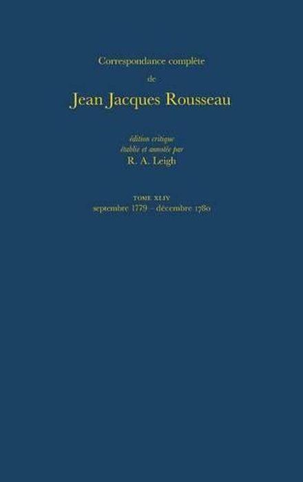 Könyv Correspondance Complete De Rousseau Jean-Jacques Rousseau