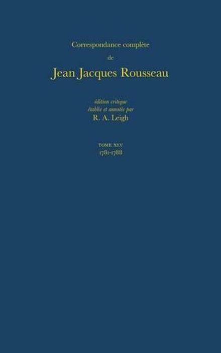 Könyv Correspondence Complete De Rousseau Jean-Jacques Rousseau