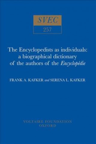 Book Encyclopedists as Individuals Frank A. Kafker