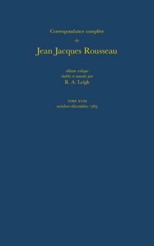 Könyv Correspondence Complete De Rousseau 18 Jean-Jacques Rousseau