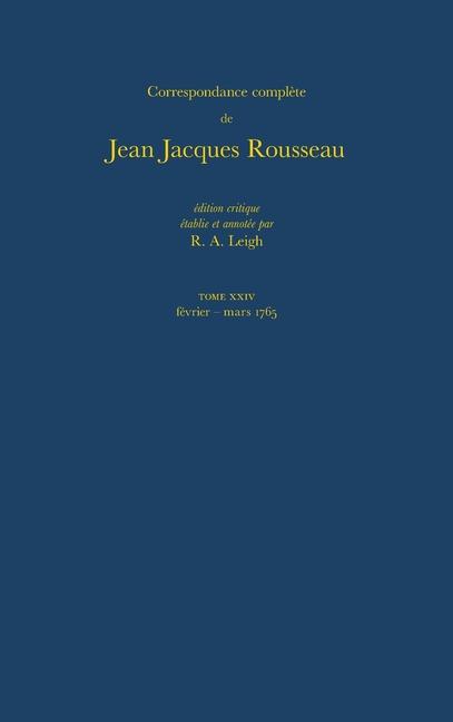 Kniha Correspondance Complete De Rousseau 24 Jean-Jacques Rousseau