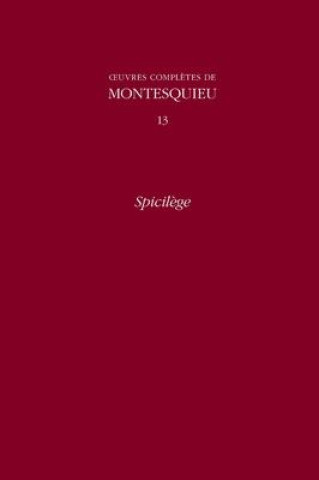 Knjiga Spicilege Charles de Secondat