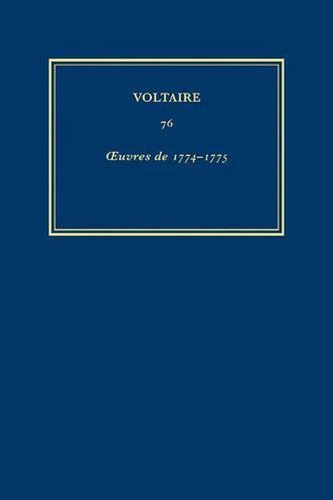 Kniha Oeuvres De 1774-1775 Voltaire