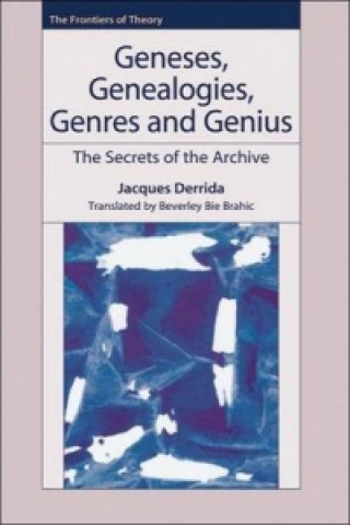 Kniha Geneses, Genealogies, Genres and Genius Jacques Derrida