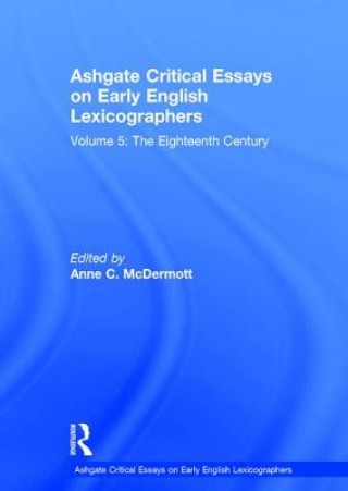 Βιβλίο Ashgate Critical Essays on Early English Lexicographers Anne C. McDermott