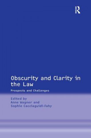 Kniha Obscurity and Clarity in the Law Sophie Cacciaguidi-Fahy