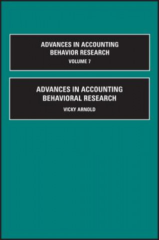 Kniha Advances in Accounting Behavioral Research Vicky Arnold