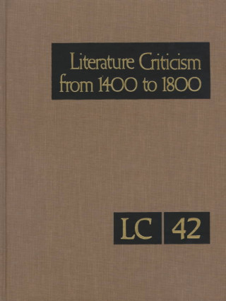 Kniha Literature Criticism from 1400-1800 Gale Group