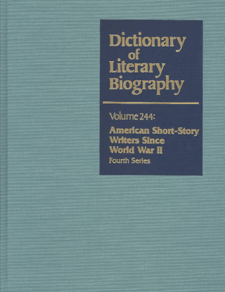 Carte Dictionary of Literary Biography, Vol 244 Patrick Meanor