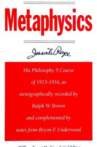 Kniha Metaphysics Josiah Royce