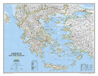 Materiale tipărite Greece Classic, Tubed National Geographic Maps