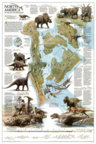 Drucksachen Dinosaurs of North America, Tubed National Geographic Maps