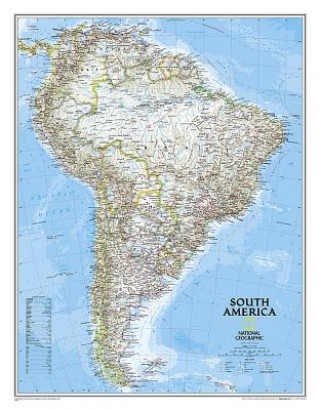 Materiale tipărite South America Classic, Laminated National Geographic Maps